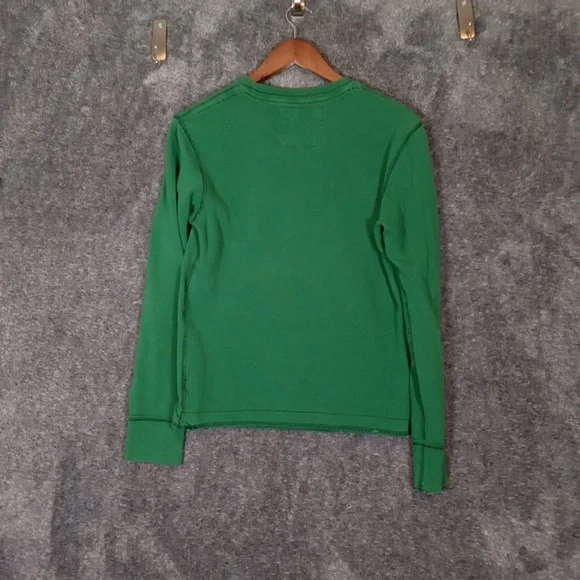 Aeropostale Green Crewneck Sweater Spell Out Logo Unisex Size Medium - Picture 4 of 9